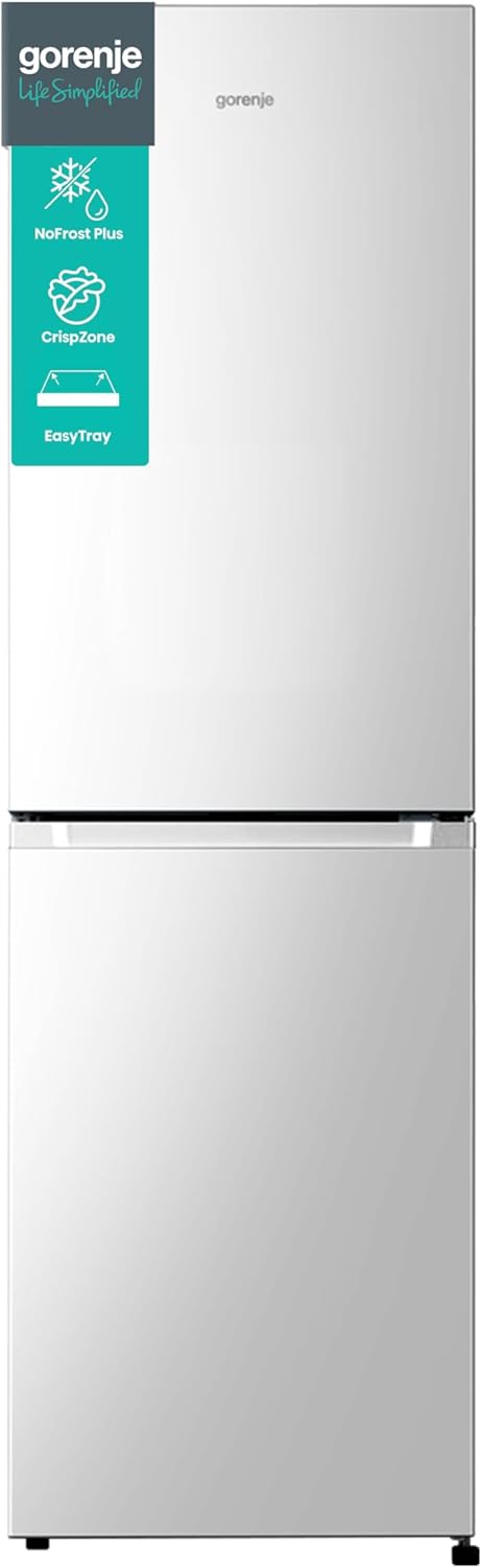 Gorenje NRK 418 ECW4 Kühl-Gefrierkombination/ NoFrostPlus/ MultiFlow 360°/ CrispZone/ 182,4 cm/ Kühlteil 171 l/ Gefrierteil 85 l/ 41 dB/ 226 kWh/ Jahr/ Weiß