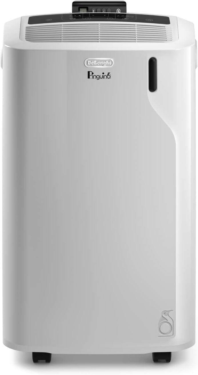 De'Longhi Pinguino - 3-in-1 Mobiles Klimagerät, für Räume bis 27 m², mit Luftentfeuchter & Ventilator, 9400 BTU, Leiser Betrieb, Fernbedienung, 24h-Timer, Energieeffizienzklasse A (PACEM82)