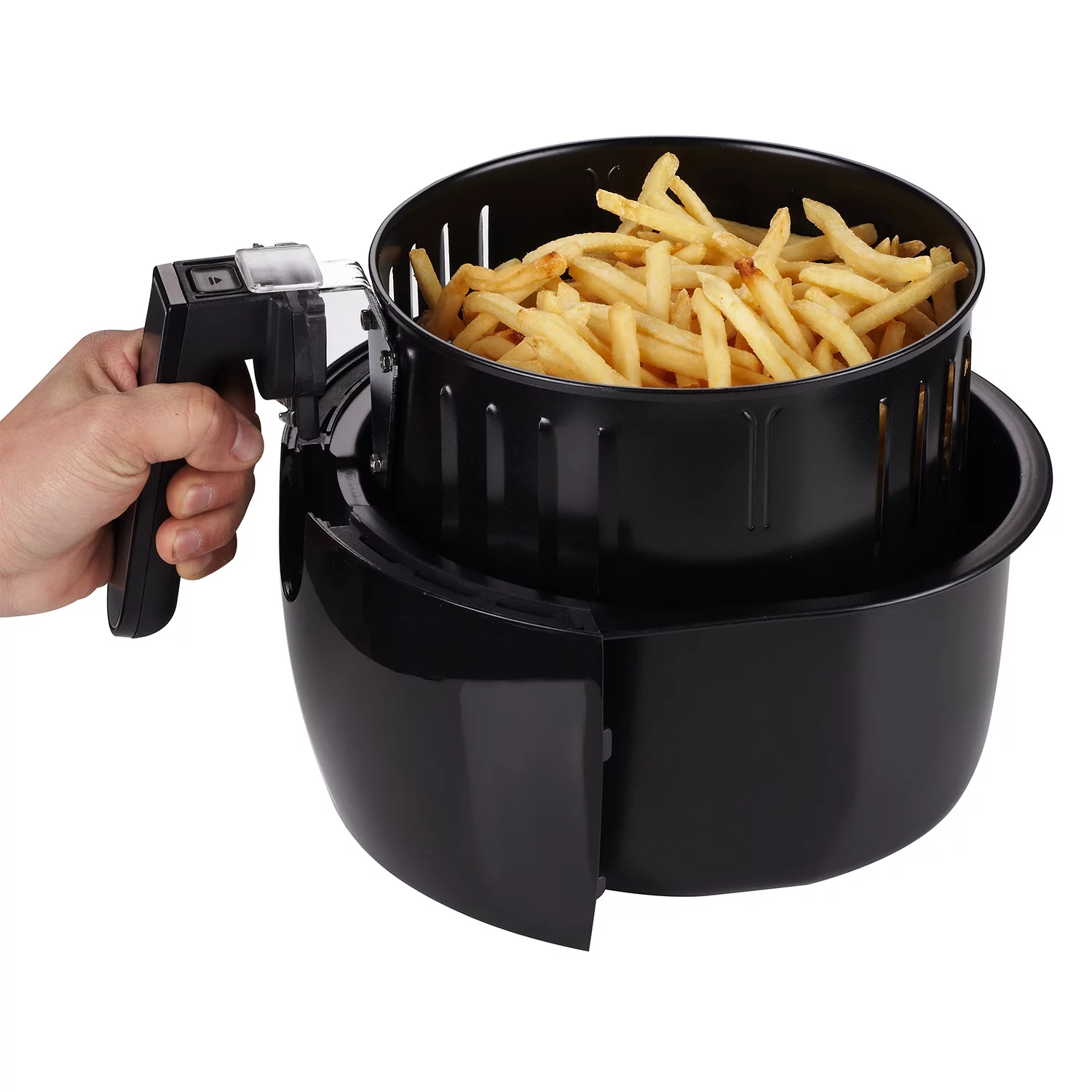 GoWISE USA GW22621 Elektrische heteluchtfriteuse 4e generatie, zwart, 3,7 pint, 1400 W, nieuw