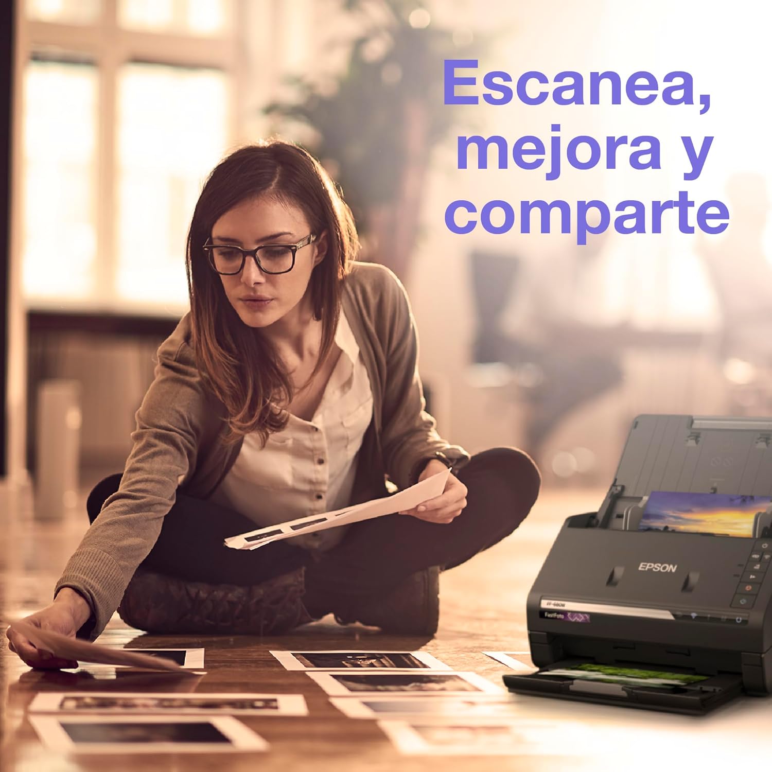 Epson WorkForce ES-580W Scanner, Dokumentenscanner (scannt ohne PC, 35 Seiten bzw. 70 Bildern pro Minute, bis DIN A4, beidseitiger Scan in einem Durchgang, automatische Ausrichtung) One size
