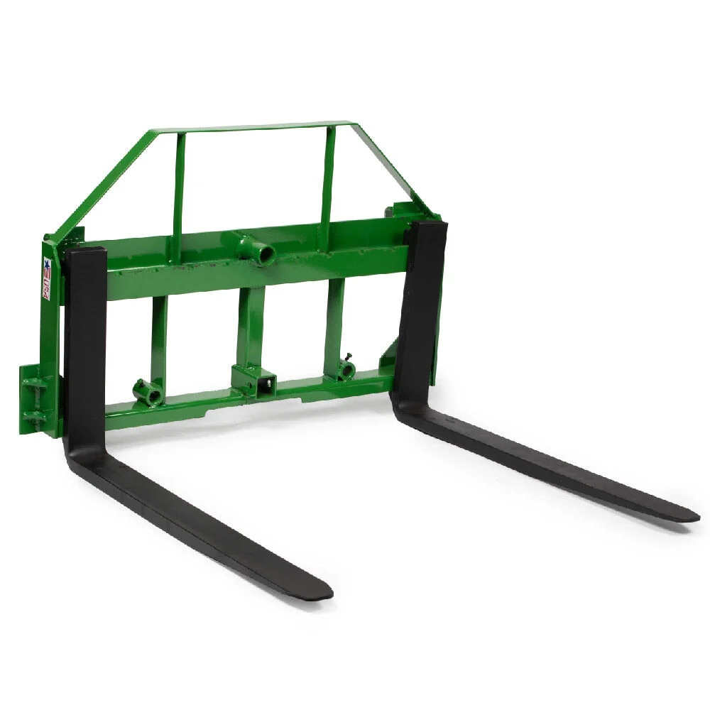 2025 Titan Attachments Palletvorkenframe Gemaakt in de VS, Compatibel met John Deere Tractors, 48 Inch Vorken, Capaciteit van 4.000 LB, Trekhaakbevestiging, Pootmoffen, Achterbescherming