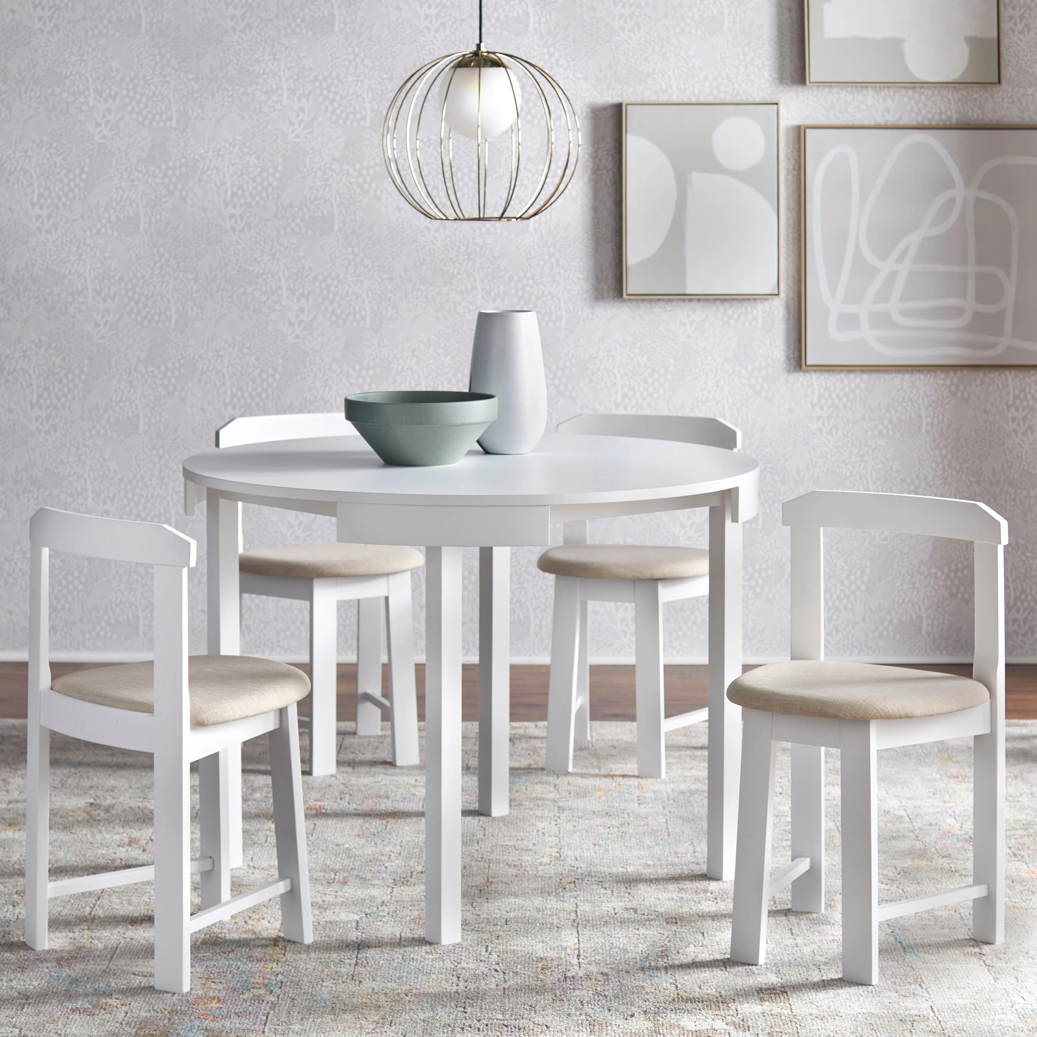Harrisburg Tobey 5-piece Compact Round Dining Set