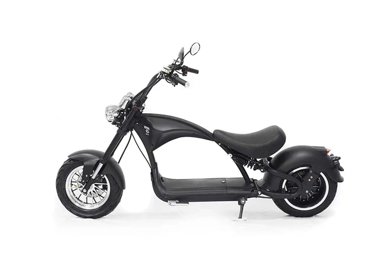 Mangosteen M1P Elektro-Chopper in Mattschwarz – 2000W Bürstenloser Motor, 60 km/h Hchstgeschwindigkeit