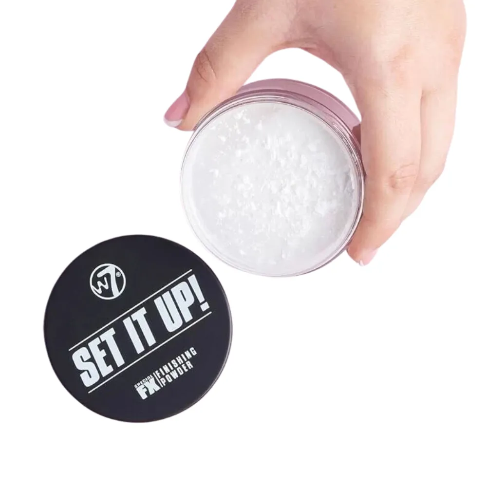 W7 Set It Up Loose Setting Powder - Translucent Blurring Powder for All Skin Tones