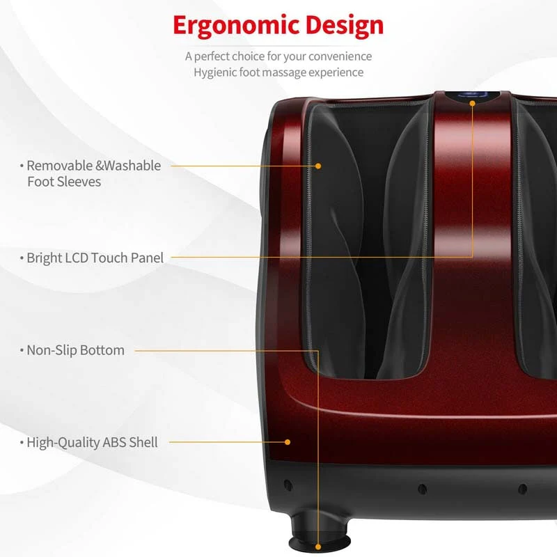 Foot Amp Calf Massager With Heat Amp Remote Shiatsu Kneading Electric Massage Machine With Adjustable Tilt Base Timer Lcd Screen