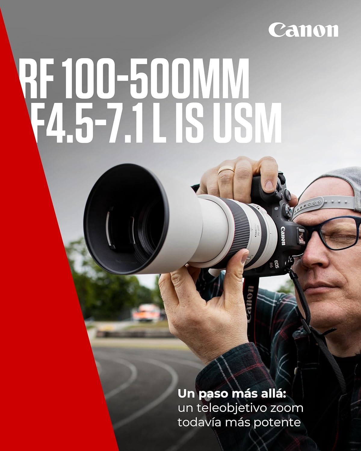 Canon Objetivo RF 100-500mm F4.5-7.1L IS USM - Lente Zoom Teleobjetivo Serie L, Ideal en Viaje y Naturaleza, Ligero, AF de Motores USM y estabilizador óptico 5 Pasos, Compatible Sistema EOS R, Negro
