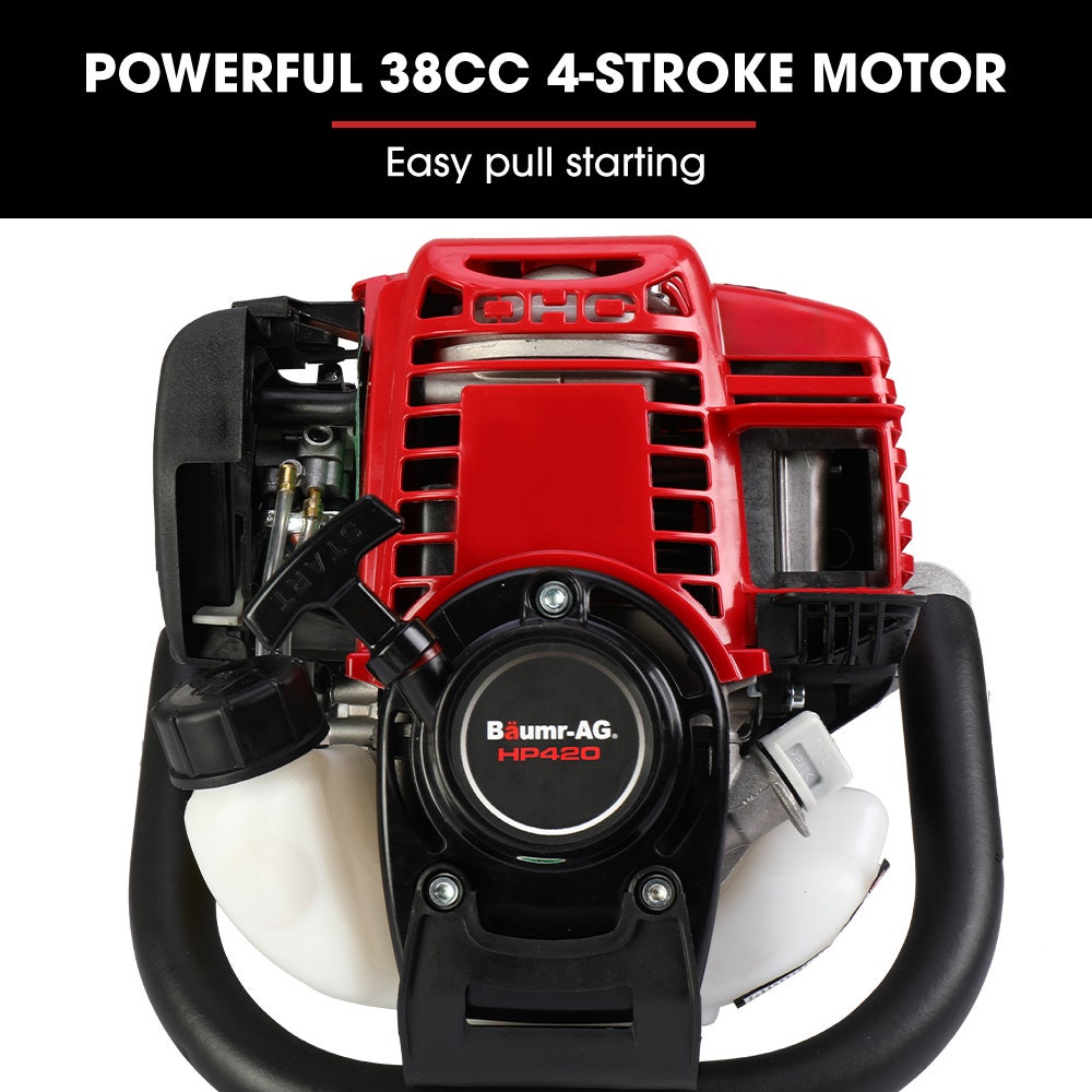 BAUMR-AG 38cc 4-Stroke Petrol Post Driver, with Carry Case & 3 Piling Sleeves