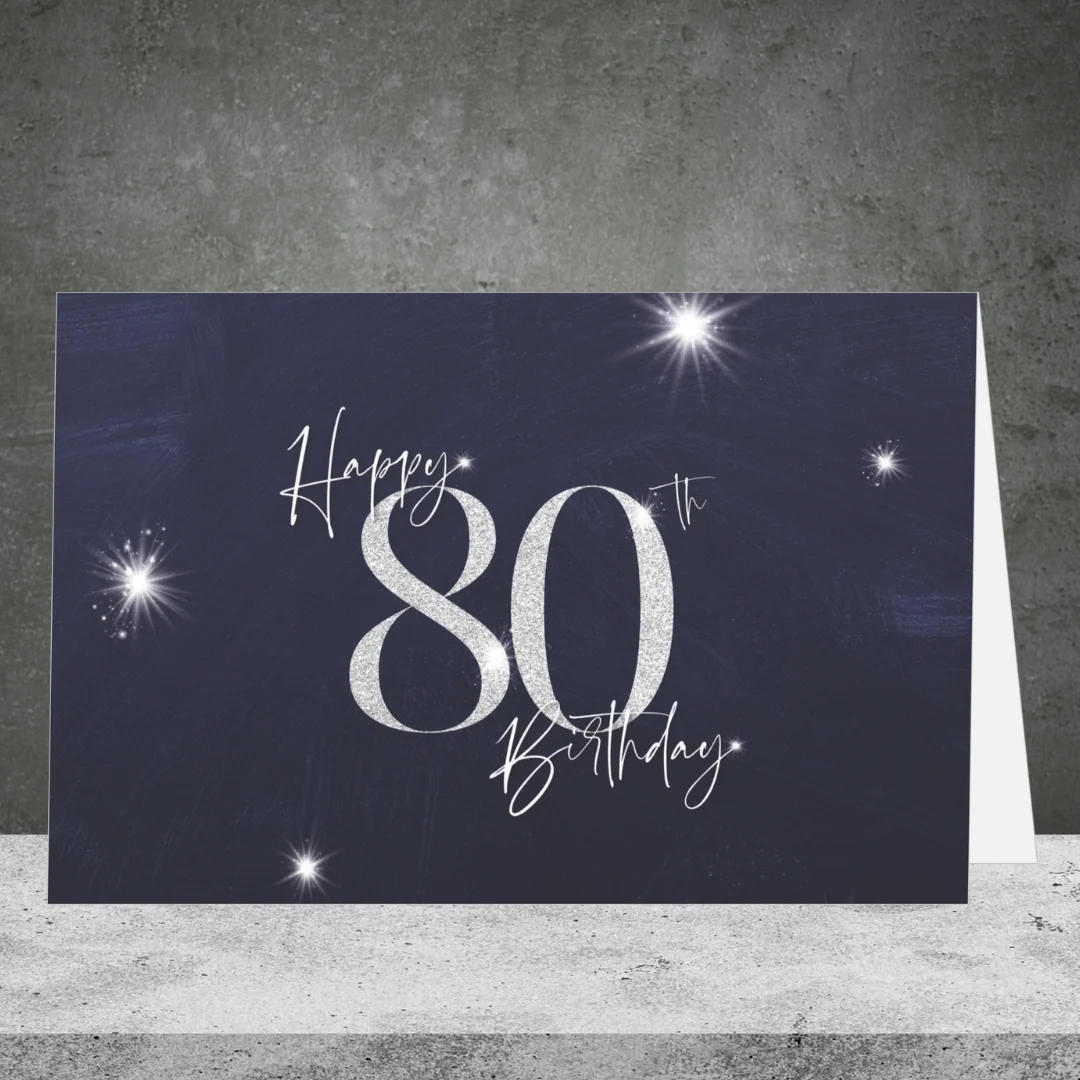80th Birthday Greeting Card