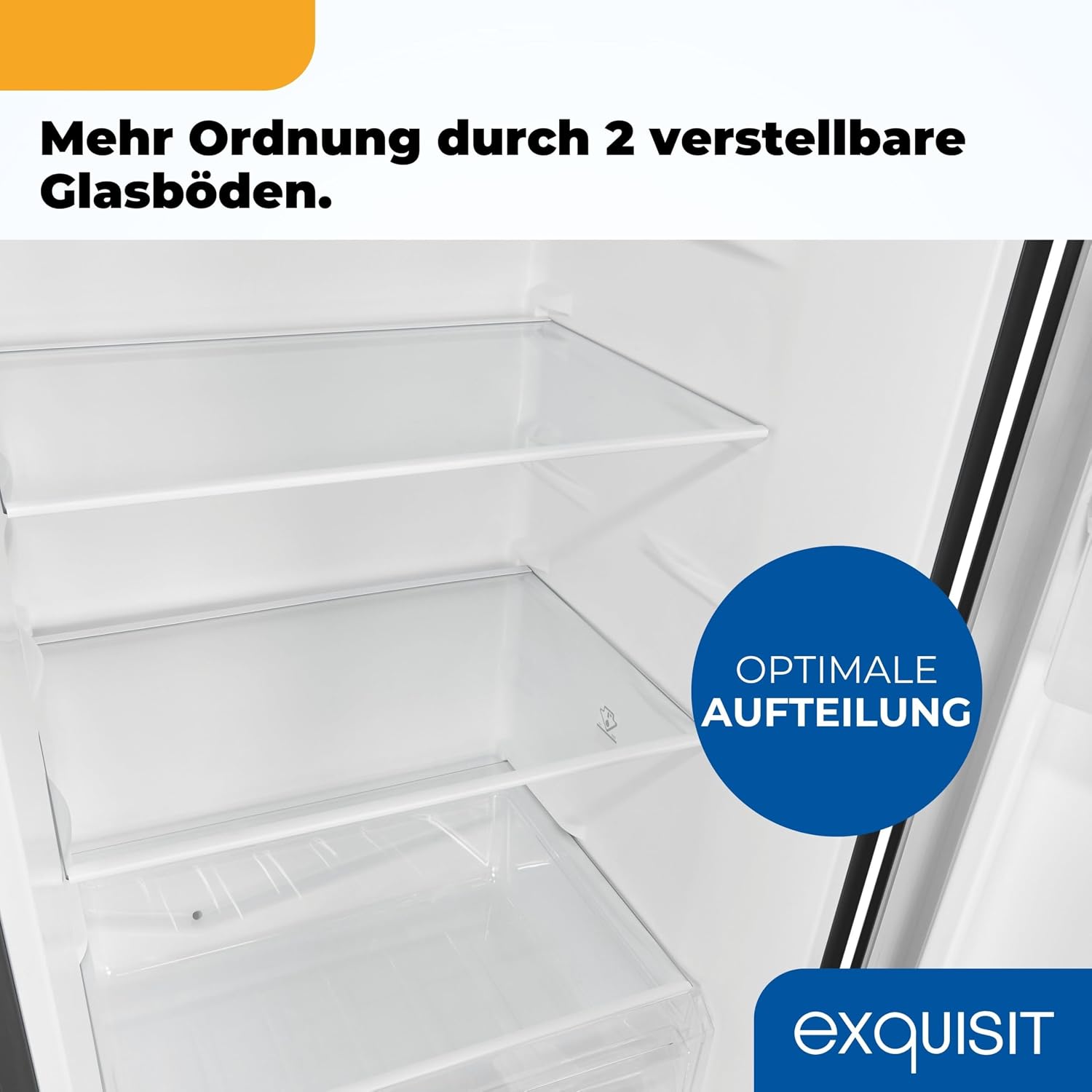 Exquisit Kühl-Gefrierkombination | 260 l Nutzinhalt, Energieklasse D, 40 dB(A) | Wasserspender mit Tank, elektronische Temperaturregelung, LED-Beleuchtung | KGC5265-70-WS-040D inoxlook-az