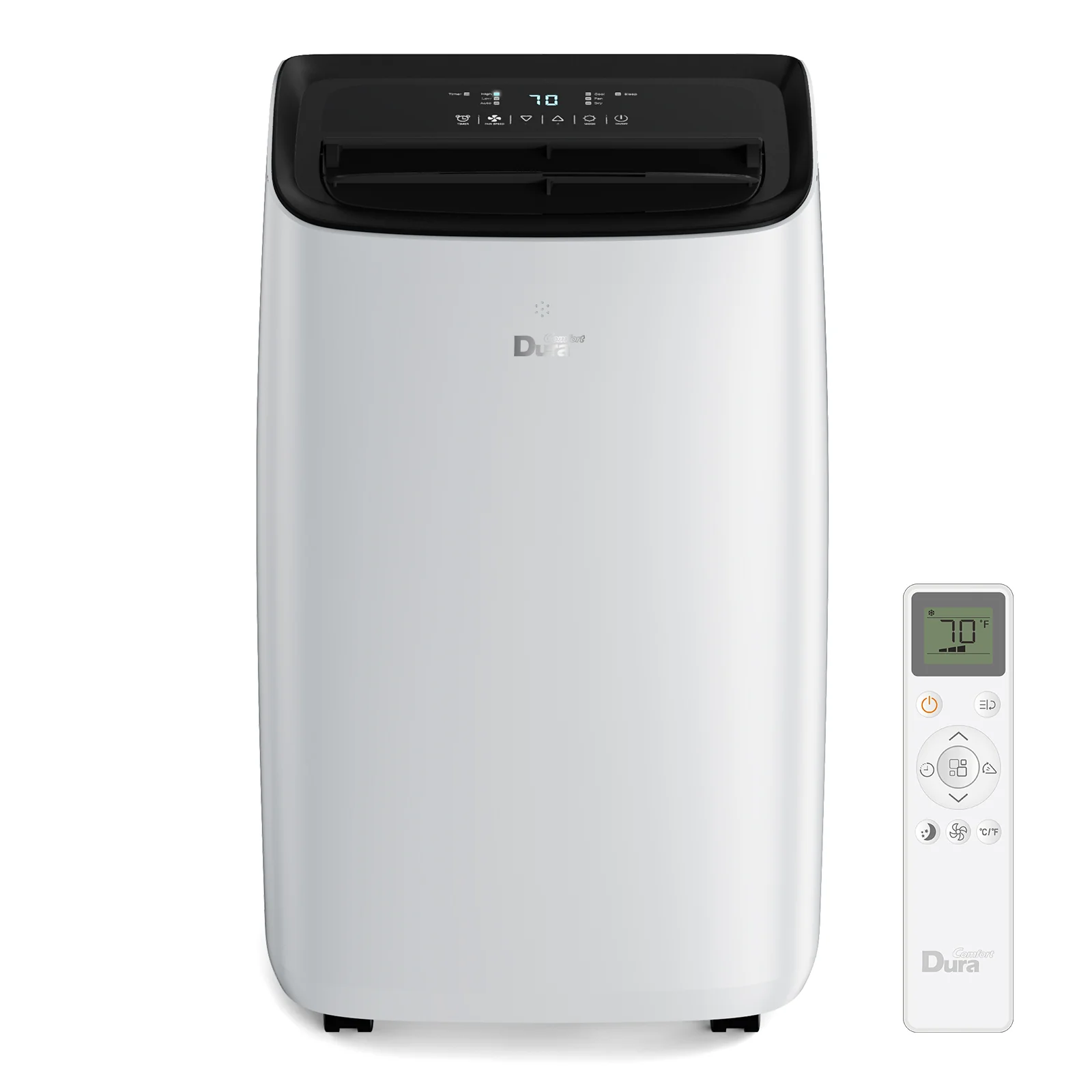 2025 DuraComfort Draagbare Airconditioner 10200 BTU (14000 BTU ASHRAE), Ontvochtiger, Koeling, Ventilator, Afstandsbediening, 450 vierkante voet
