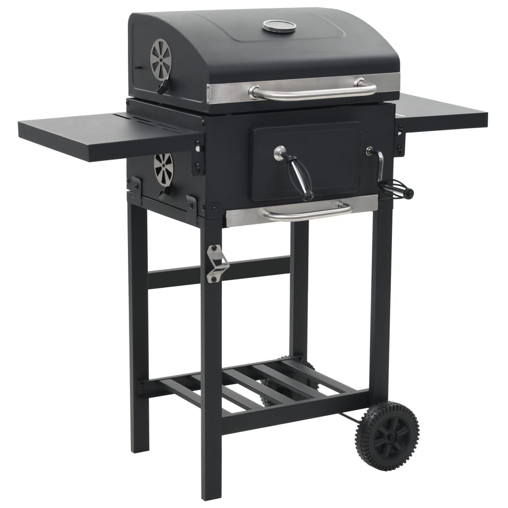 Vidaxl 3 w 1 Piec do pizzy i grill zewnętrzny – czarny