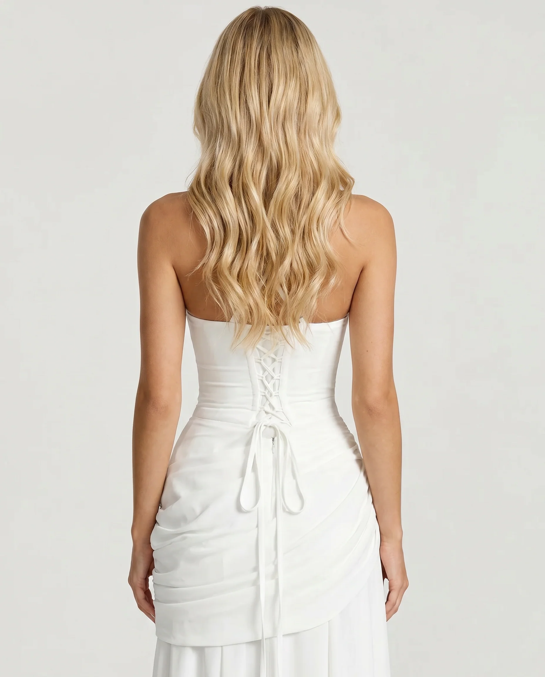 Maxikleid mit Raffung und schmalen Tr?gern | Festliches Abendkleid mit asymmetrischem Faltenwurf und eckigem Ausschnitt