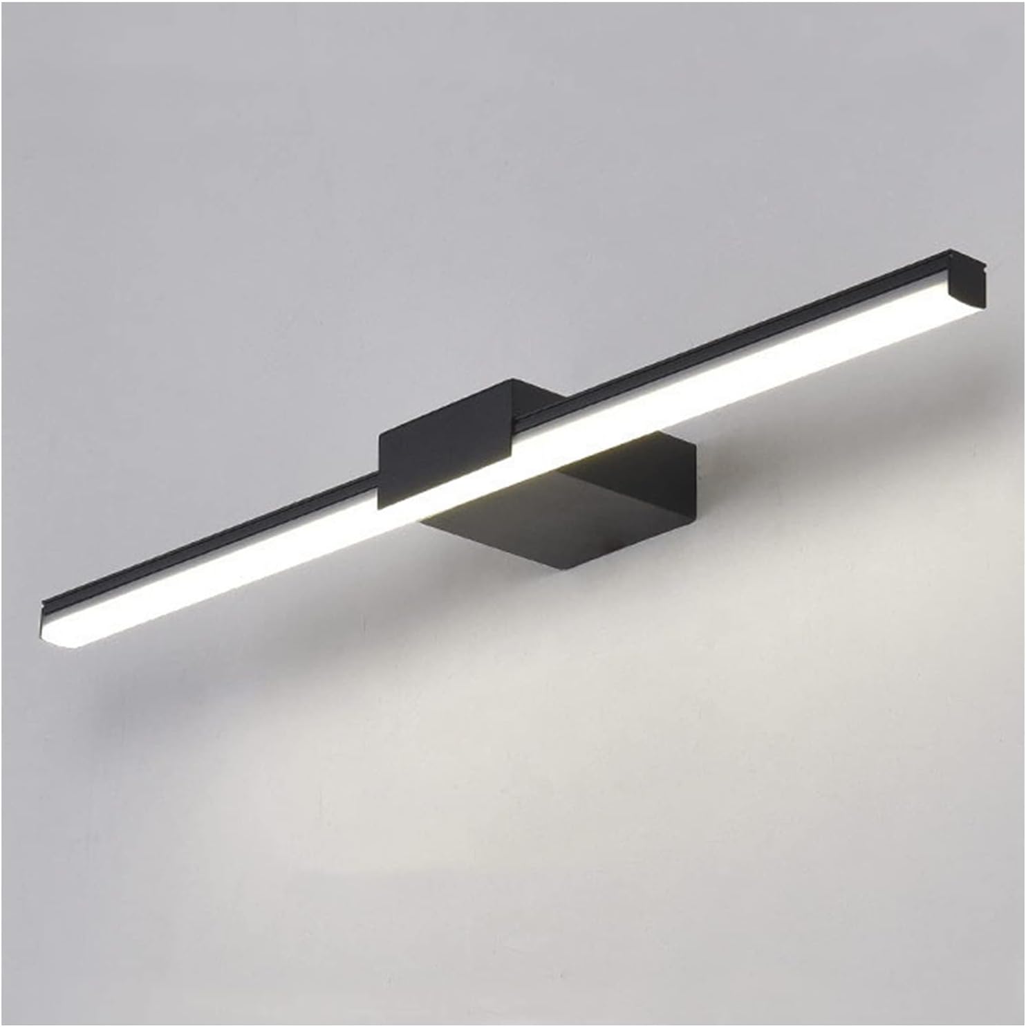 Eitelkeitsbeleuchtung, Spiegel-Frontleuchte, einfach, Gästezimmer, Apartment, Hotel, Badezimmer, wasserdicht, Nebel, kreativ, Schminktisch, Make-up, LED-Lampe, schwarz, Badbeleuchtung, Effizienz