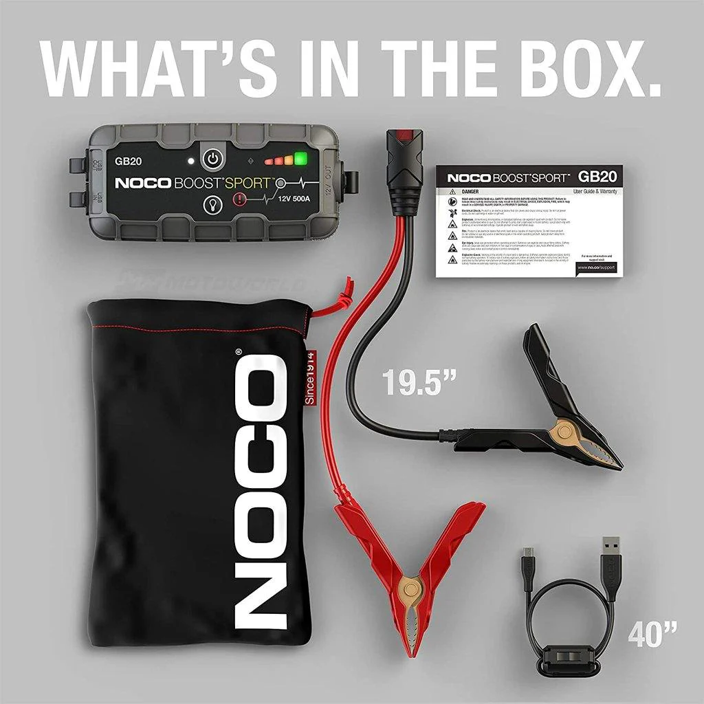 2025 NOCO GB20 BOOST SPORT 500 Amp��re UltraVeilige Lithium-Ion Batterijstarter
