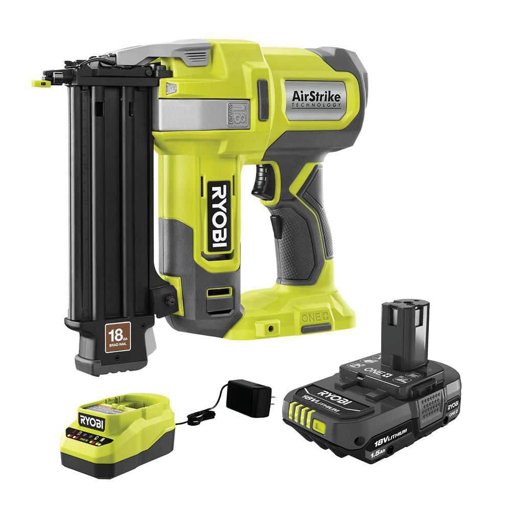 ONE+ 18V 18-Gauge Cordless AirStrike Brad Nailer with 1.5 Ah Battery and Charger P321KN