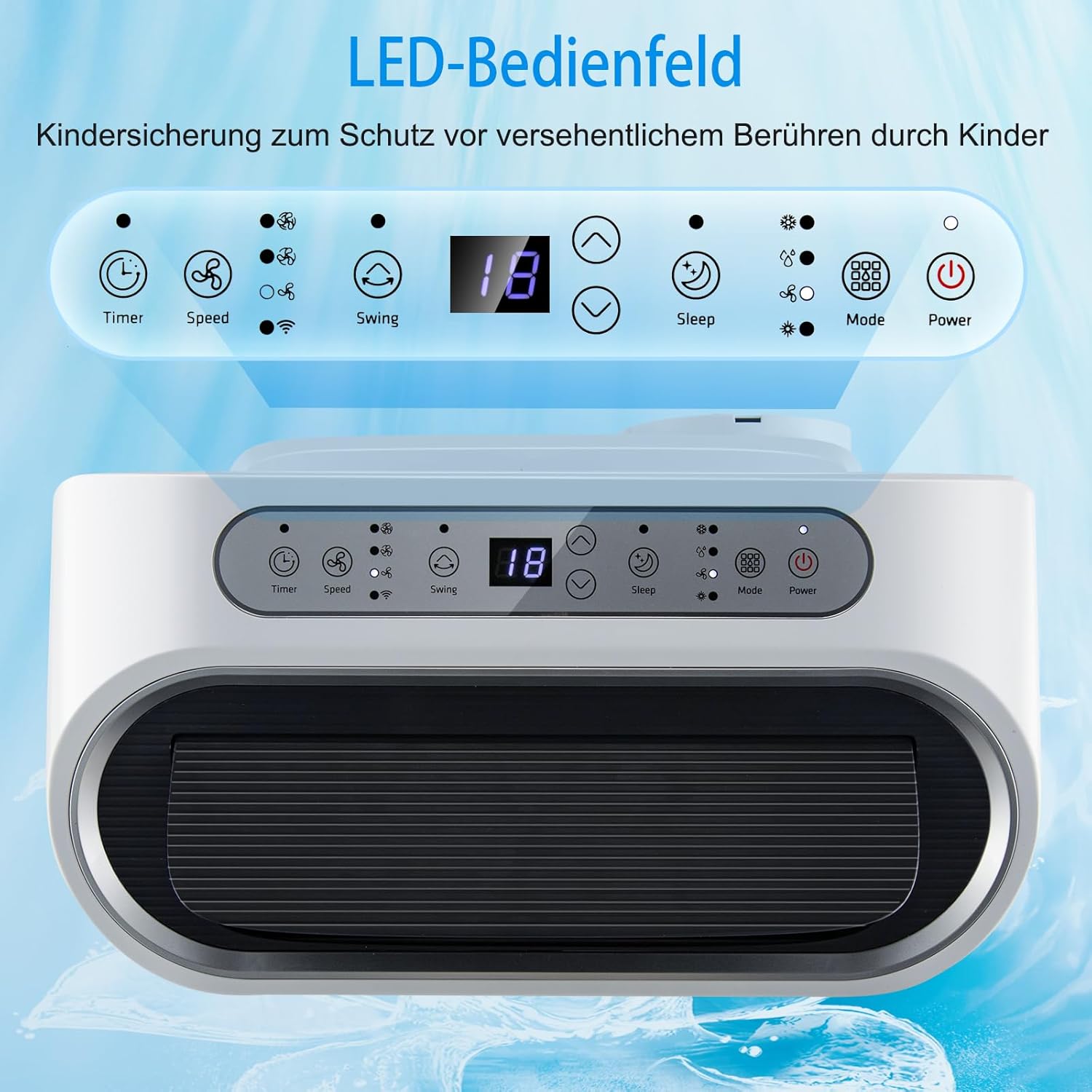 SOARS Klimaanlage mobil, 16000BTU 4,7kW, Kühlen & Heizen & Ventilieren & Entfeuchten, Klimagerät mit Abluftschlauch, Fernbedienung/App, 24H Timer, für Räume bis zu 50m² (16000BTU 4,7kW)