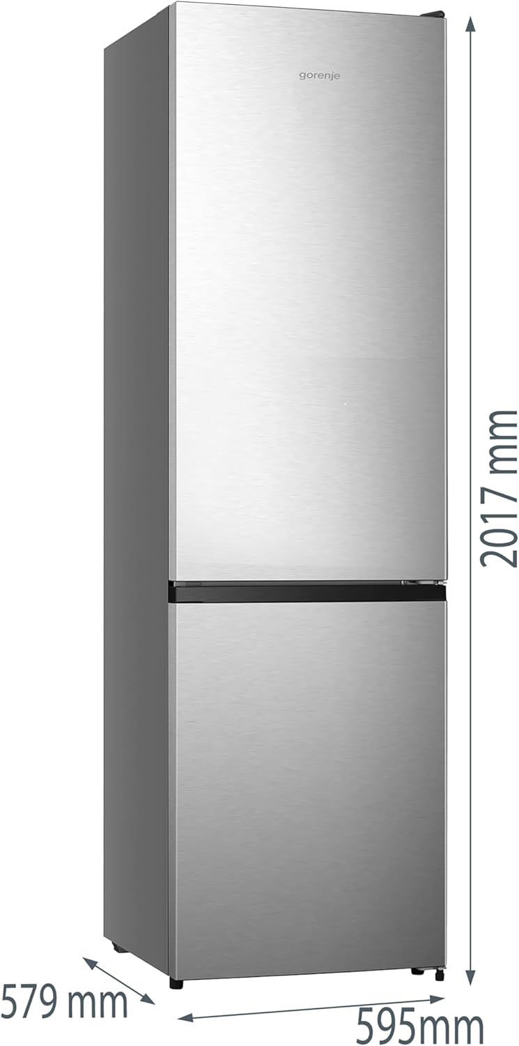 Gorenje NRK620AA1XL4 Kühl-Gefrierkombination/Freistehend/ 336L Gesamtvolumen/ 35dB/ EEK: A/NoFrost Plus/CrispZone mit HumidityControl/FastFreeze/Inverter-Kompressor/ (BxHxT): 59,5× 201,7× 57,9 cm