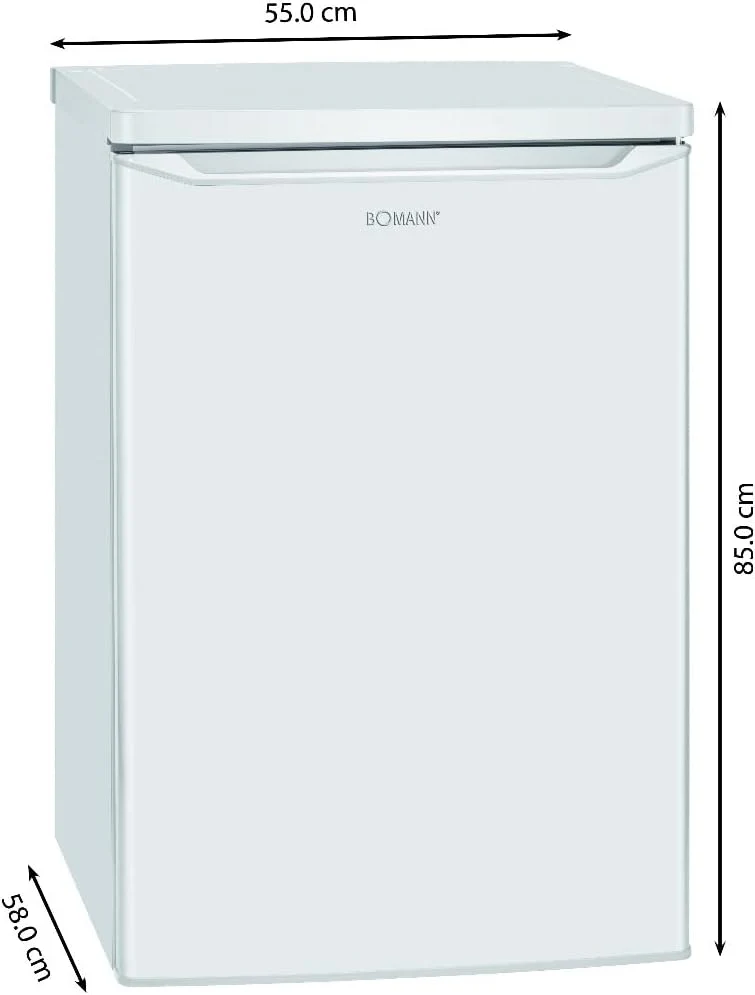 Bomann® Kühlschrank mit Gefrierfach klein | Kühlschrank 2 Ablagen | leise | mit 4-Sterne Gefrierfach | Kühlschrank klein mit Obst- und Gemüsefach | Türanschlag wechselbar | KS 7251 weiß