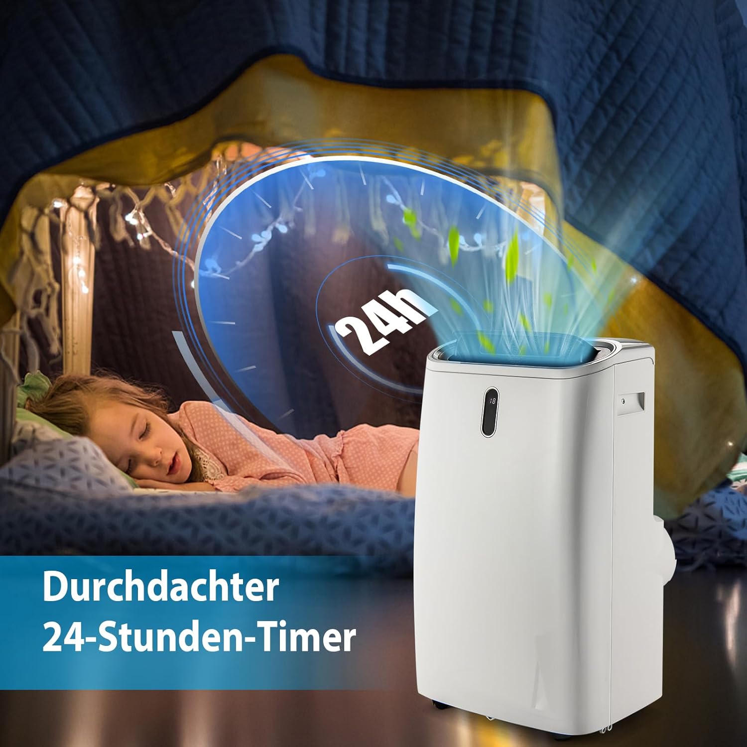 SOARS Klimaanlage mobil, 16000BTU 4,7kW, Kühlen & Heizen & Ventilieren & Entfeuchten, Klimagerät mit Abluftschlauch, Fernbedienung/App, 24H Timer, für Räume bis zu 50m² (16000BTU 4,7kW)