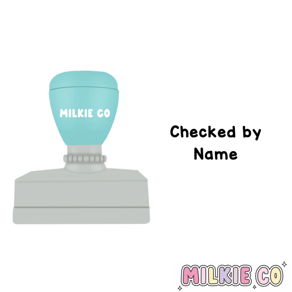 Rectangular: 'Checked by' Stamp