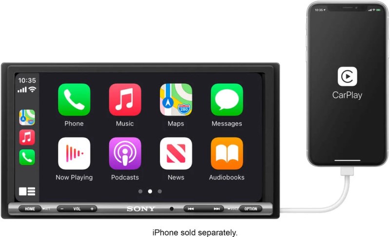 Sony – 6.95 Android Auto and Apple Carplay Bluetooth Digitial Media Receiver – BLACK.
