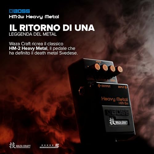 BOSS HM 2W Heavy Metal | Effetto a Pedale per Chitarra Waza Craft di Qualità Superiore con Circuitazione Analogica | Fedele Riproduzione del Leggendario BOSS HM 2 Heavy Metal : Amazon.it: Strumenti Musicali