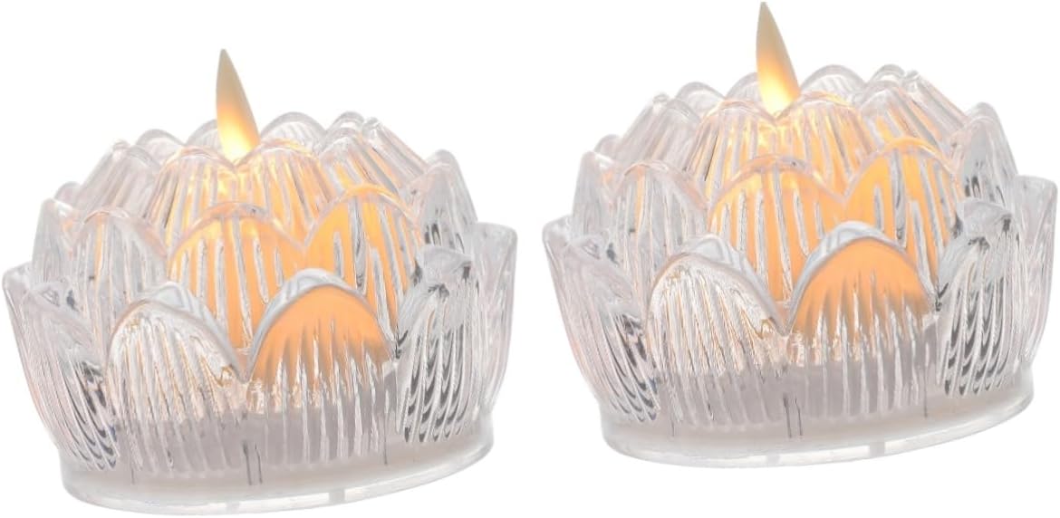Mode 12 Stück Lotuskerzenlicht Teelichter LED-Laterne Tischlampe LED-Teelichtkerzen Segenslampen LED-Kerzen Lichter LED-Blumenlampe LED-Lotuslampe Blumenlichter Tischlampe LED