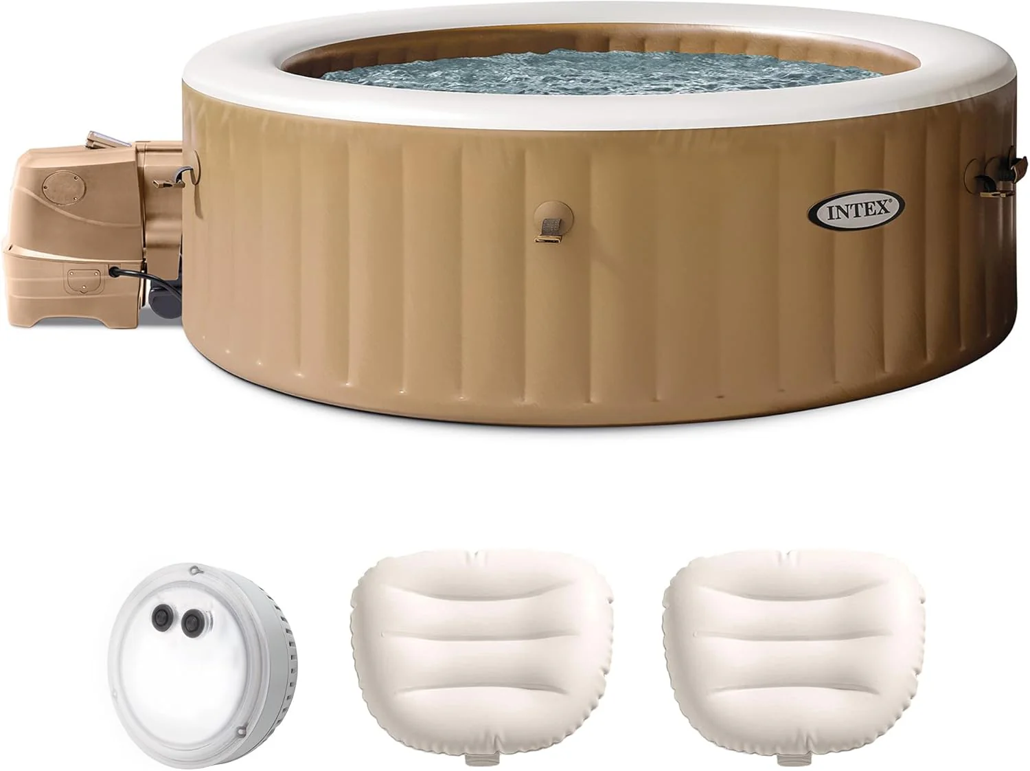 INTEX 28431EP PureSpa Plus Bubble Massage Inflatable Spa Set: Includes Energy