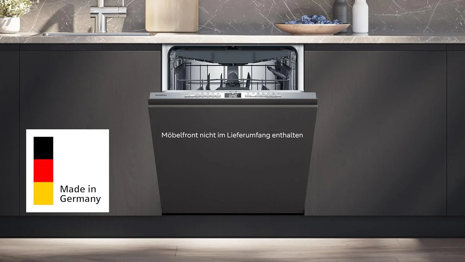 Siemens SN63EX14VE, iQ300 Smarter Geschirrsp��ler, Vollintegrierte Sp��lmaschine mit Besteckschublade, 60 cm, Auto T��r?ffnung dank autoOpen dry, Besonders leise durch iQdrive-Motor, infoLight aquaStop