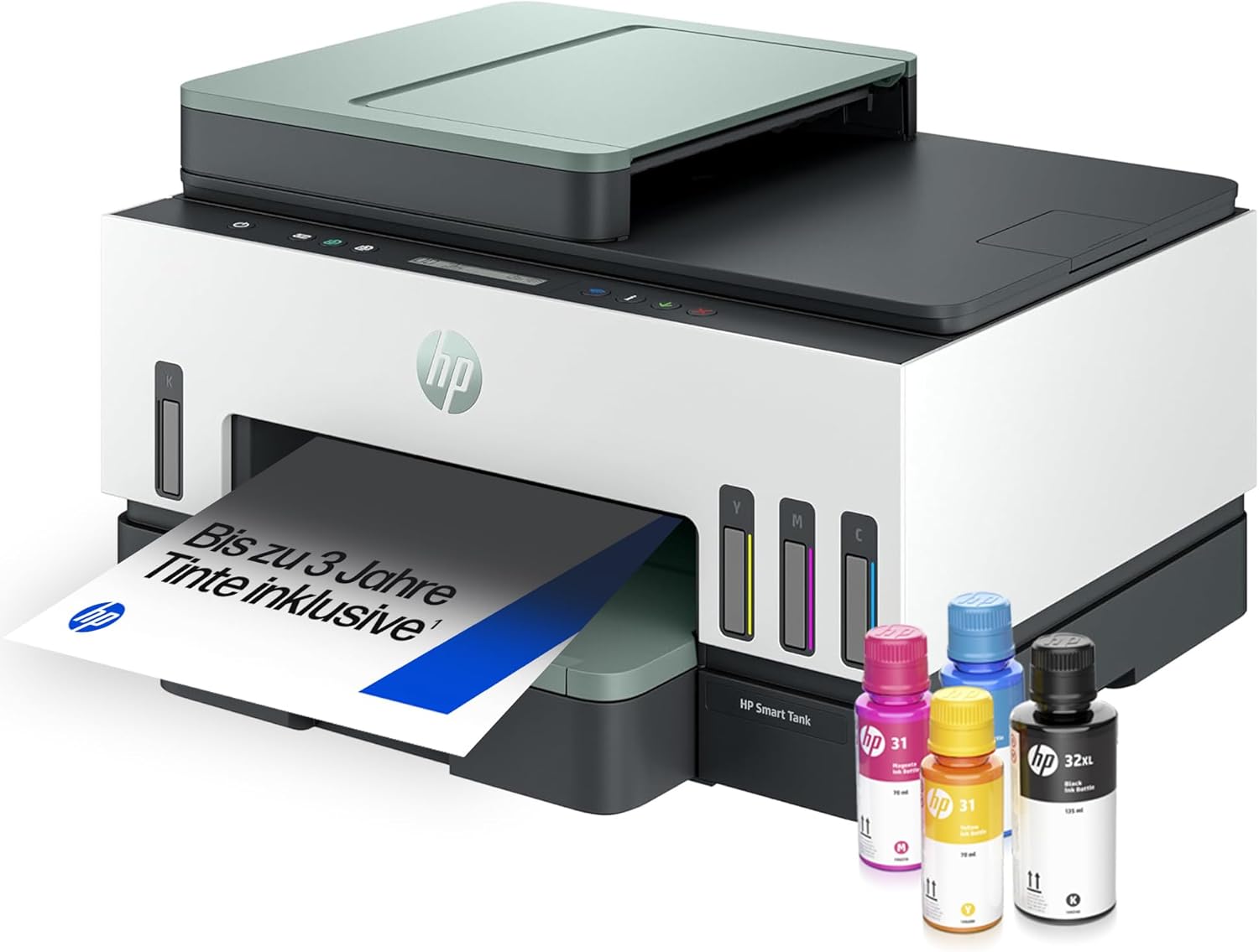 Smart Tank 7307 3-in-1 Multifunktionsdrucker (WLAN, Duplex, ADF) - 3 Jahre Tinte inklusive, 3 Jahre Garantie, großer Tintentank, hohe Reichweite, Drucken in hoher Qualität