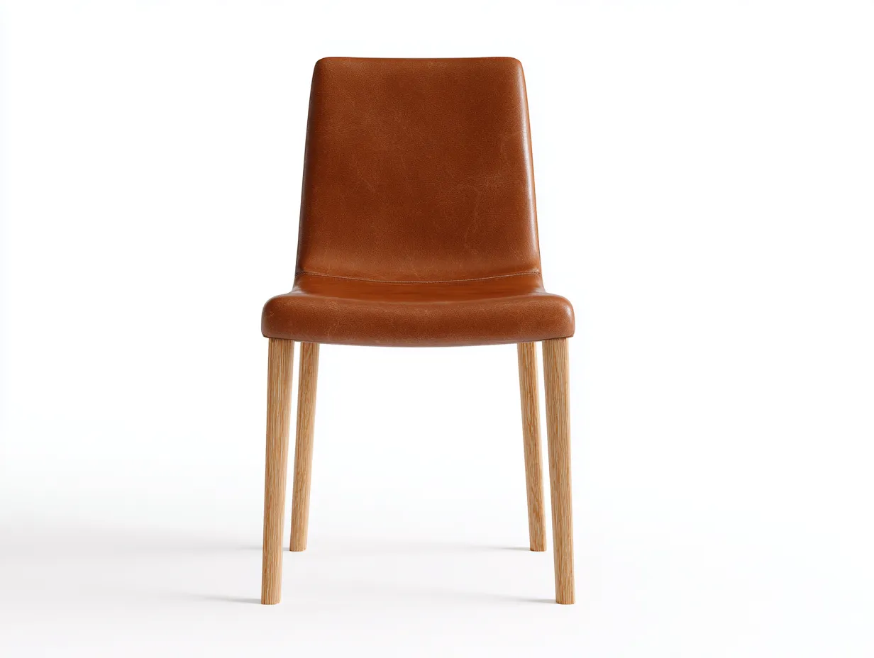 Esszimmerstühle - Kunstleder-Holz - 55x52x84 cm - Braun - Modern