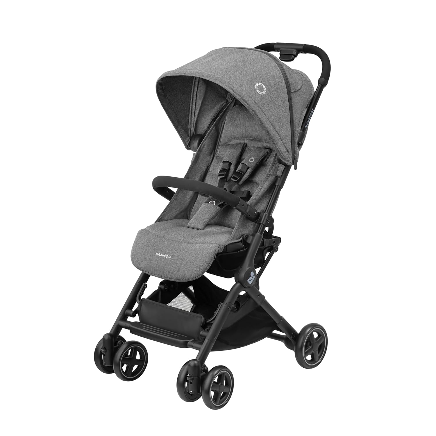 Maxi-Cosi Lara2 Baby Kinderwagen, 0–4 Jahre, 0–22 kg, federleichter, kompakter Buggy, 3 Liegepositionen, flache Liegeposition, klein zusammenklappbar, Schultergurt, Essential Graphite