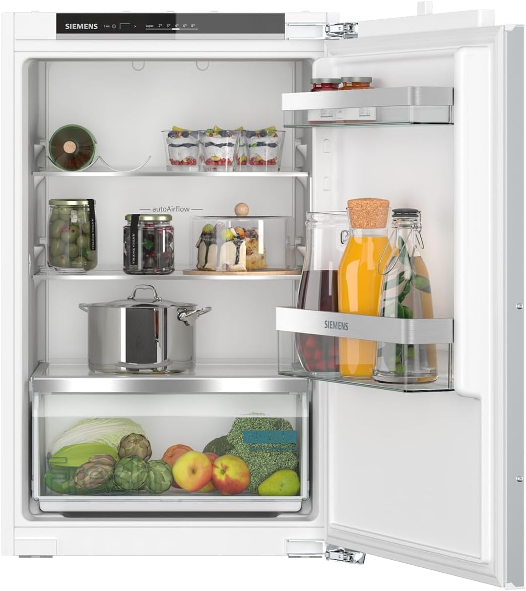 Siemens KI21RVFE0 Einbau-Kühlschrank iQ300, integrierbarer Kühlautomat ohne Gefrierfach 88x56 cm, 136L Kühlen, freshBox, LED-Beleuchtung, superCooling, autoAirflow