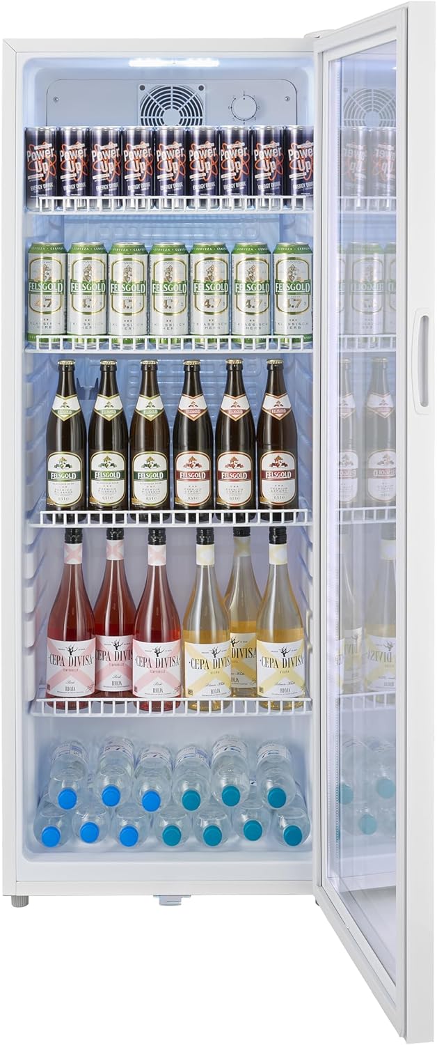 METRO Professional Réfrigérateur à Boissons GSC4240, 237 L, 54 x 54.5 x 139.5 cm, Métal/Plastique/Verre, Refroidissement Statique, 110 W, Blanc