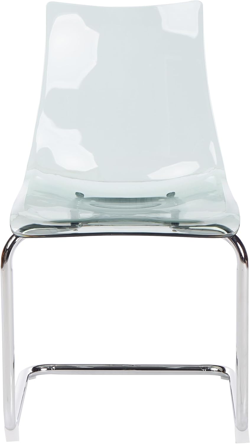 Beliani Esszimmerstuhl 2er Set Kunststoff transparent schwarz Freischwinger Marshall
