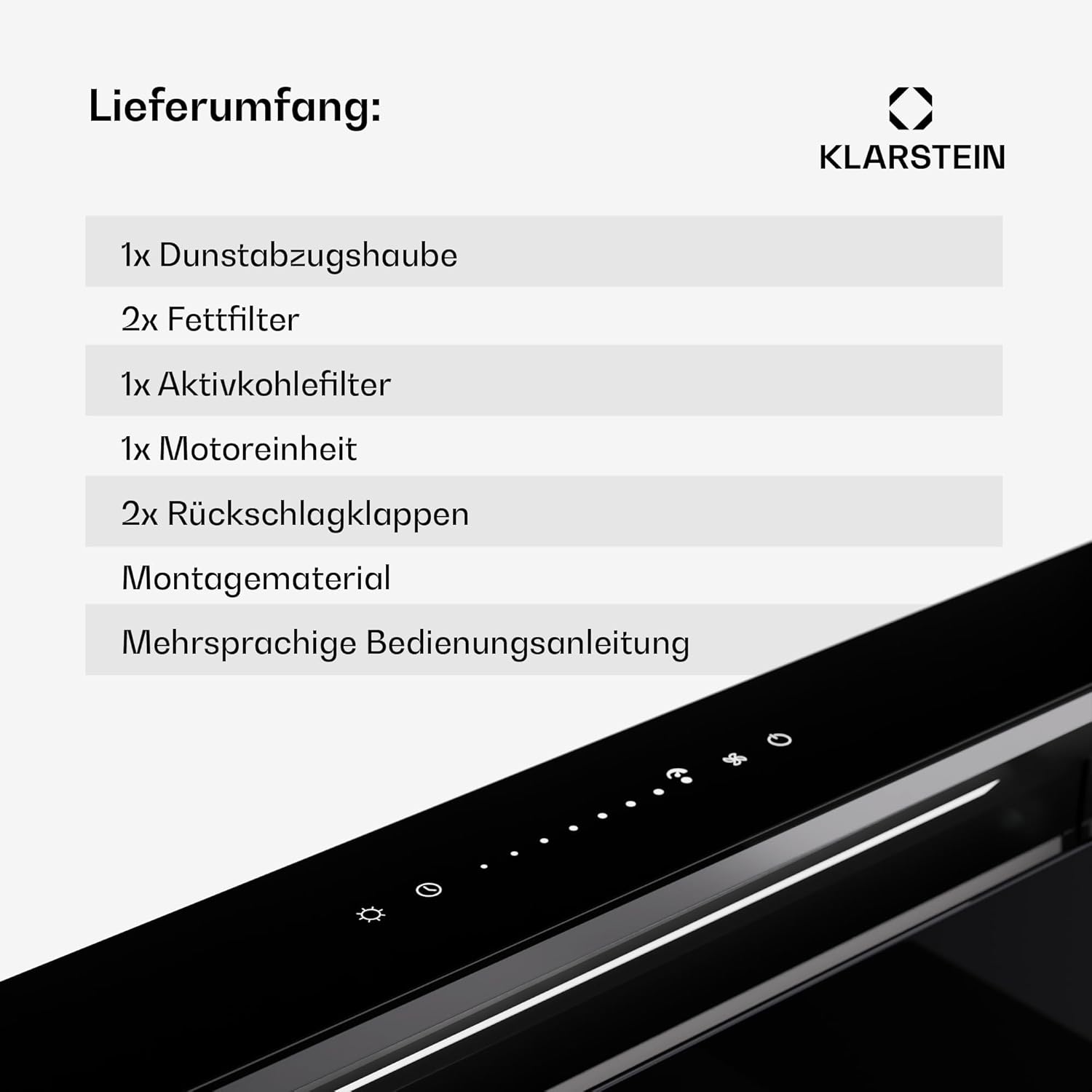 Klarstein Downdraft-Dunstabzugshaube, Versenkbare Abzugshaube, Leise Dunstabzugshauben mit Filter, Dunstabzugshaube 60cm, Umluft/Abluft Dunsthaube mit 10 Stufen, Dunstabzug 576 m³/h Luftstrom