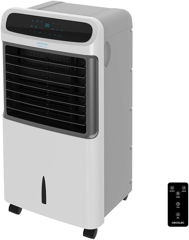 Cecotec Verdunstungsklimaanlage EnergySilence PureTech 6500. 80 W, doppelte Kalt- / Wärmefunktion, Durchfluss 600 m2 / h, 12 l Kapazität, Timer bis zu 8 Stunden, Fernbedienung, 3 Geschwindigkeiten