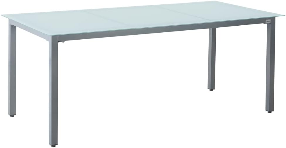 Casaria® Gartenmöbel Set 8 Stühle mit Tisch 190x90cm Aluminium Sicherheitsglas Wetterfest Klappbar Modern Terrasse Balkon Möbel Sitzgruppe Garnitur Bern