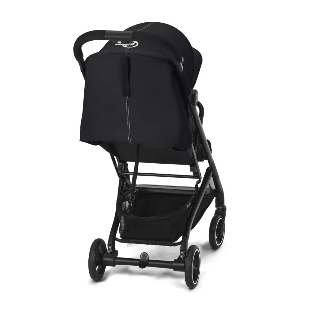 Cybex Gold Kinderwagen Beezy mit One-Pull Harness, Ab Geburt bis ca. 4 Jahre (max. 22 kg), Kompakt und ergonomisch, Almond Beige (Beige mit schwarzem Rahmen)