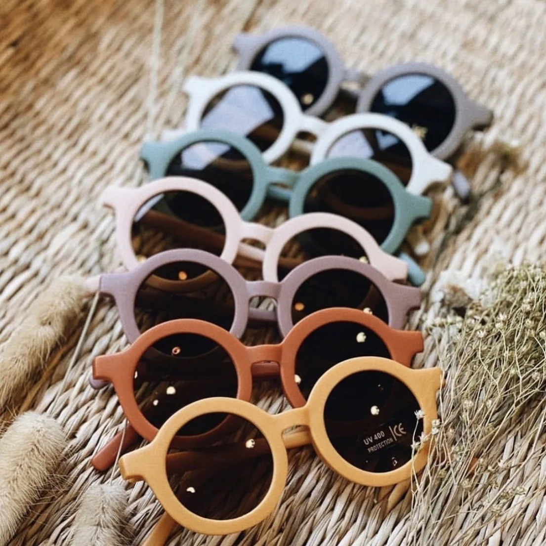 Cute Kids Matte Retro Sunglasses - 1-8T Kids