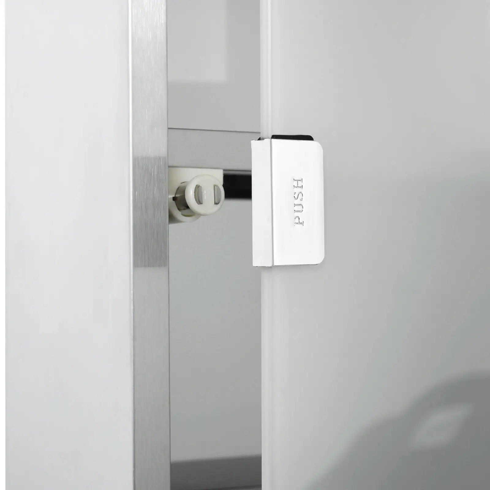 HOMCOM medicijnkast afsluitbaar Tip-On automatisch rvs