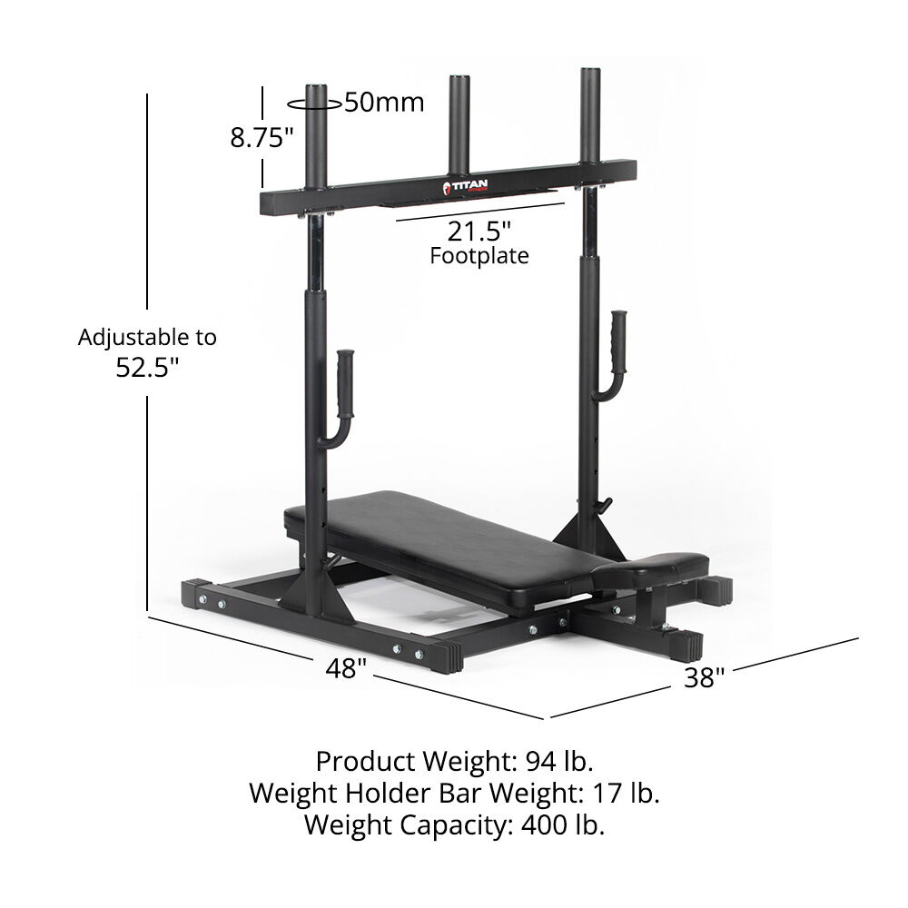2025 Titan Fitness Vertikale Leg Press Machine, Capaciteit 400 LB