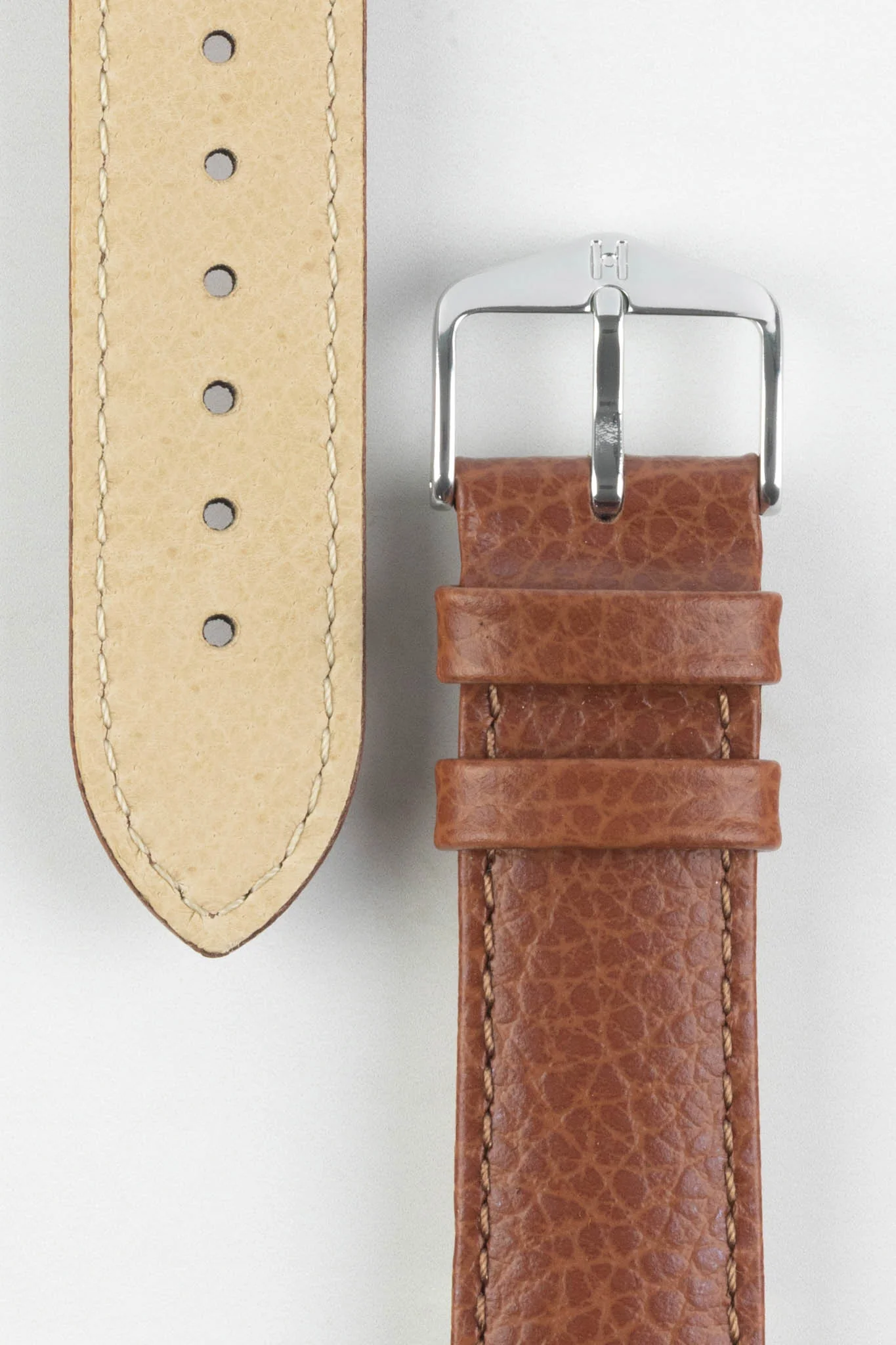 Hirsch KANSAS Buffalo Embossed Calf Leather in GOLD BROWN