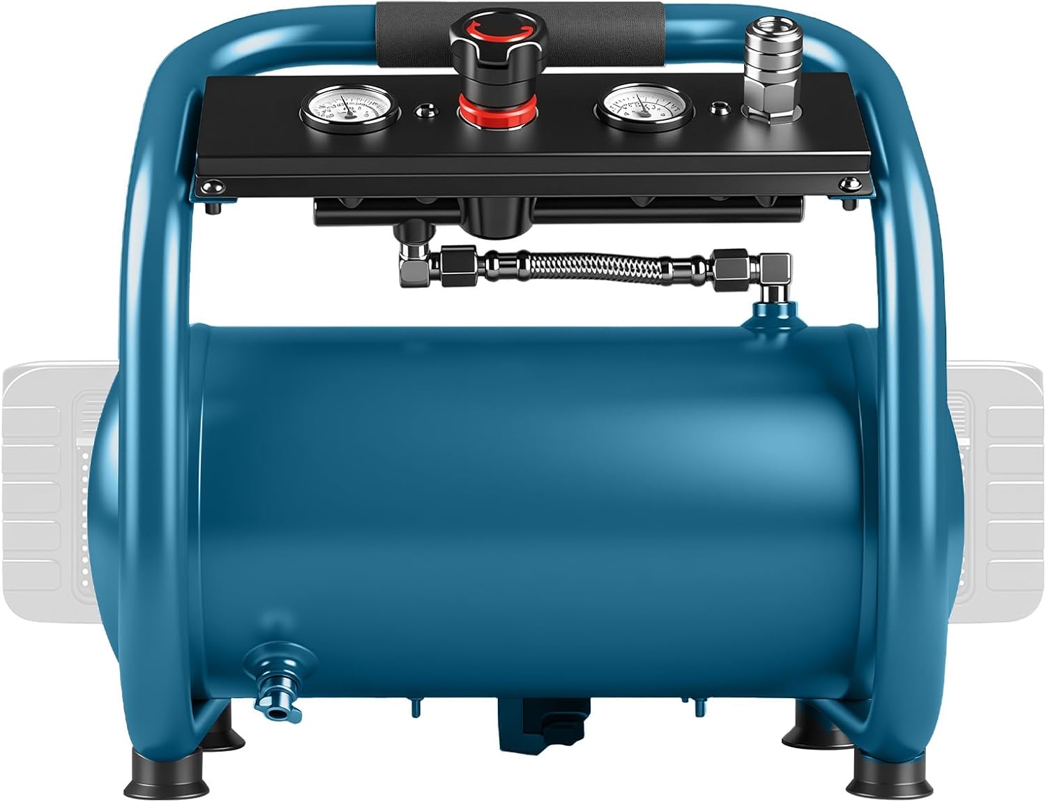 Akku Kompressor Druckluftkompressor für 18V Akku, Tragbarer Luftkompressor 9L Gasflaschenkapazität, 7.5bar Arbeitsdruck, Einstellbarer Luftdruck, Schnell aufblasen für pneumatischen Werkzeugen