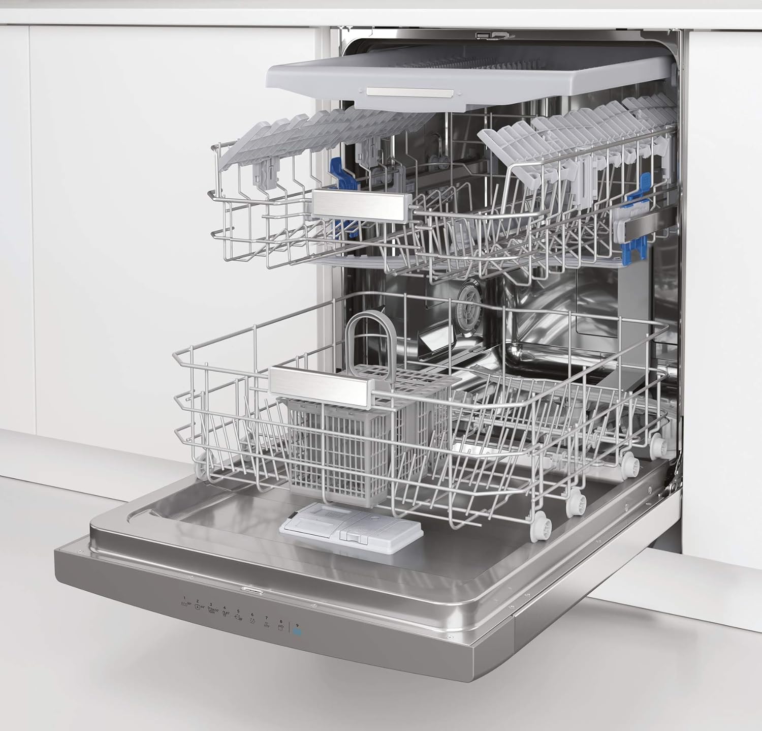 Privileg RUO 3T133 A F X Unterbau-Geschirrspüler 60 cm / 14 Maßgedecke / Fast&Clean 28’ / Auto Door / Push&Go / Option Multizone / Startzeitvorwahl / Vollwasserschutz [Energieklasse D]