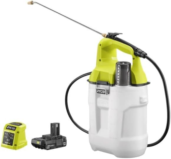Ryobi 7.5L Cordless Garden Sprayer Kit with 2Ah Battery and Charger