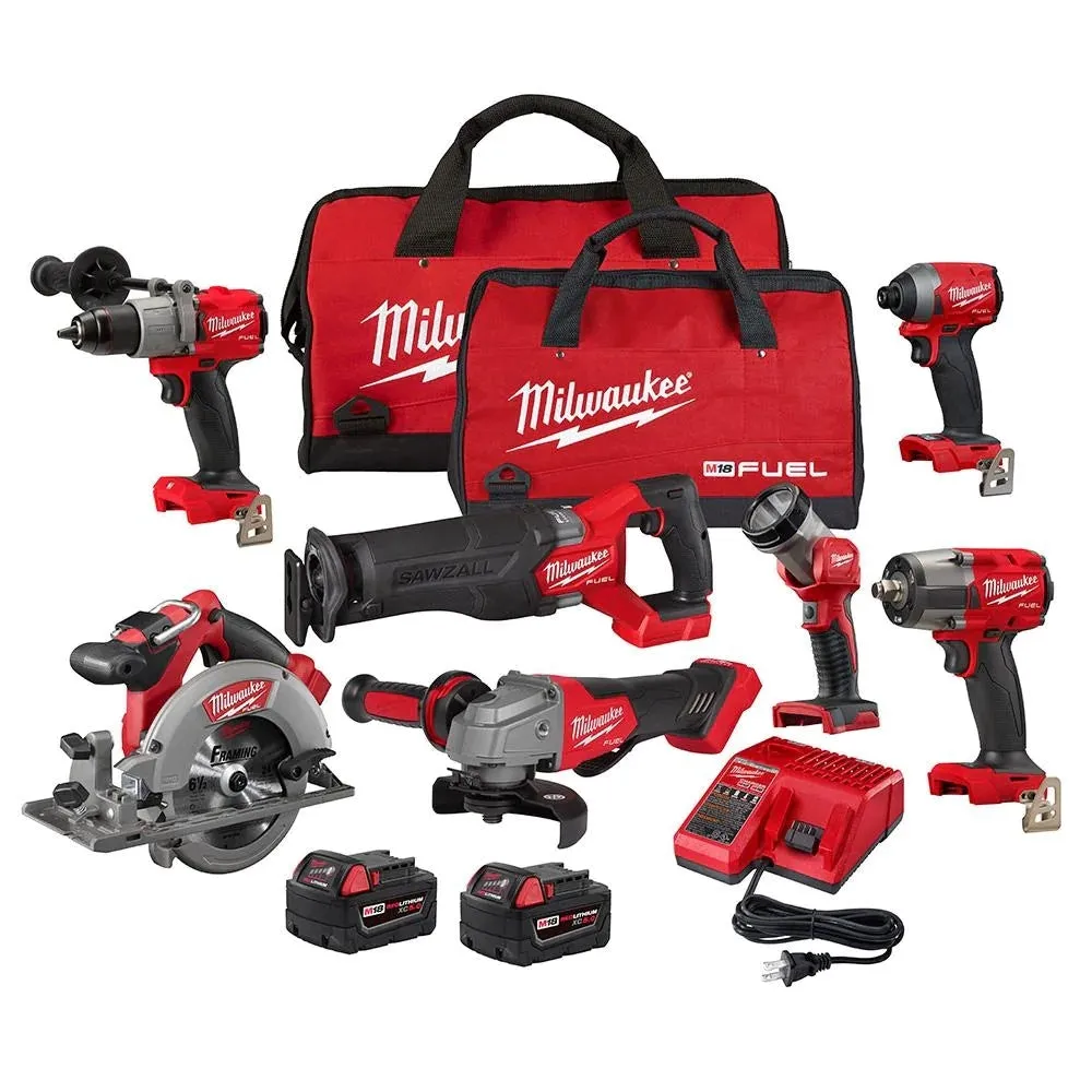 2025 Kit combinado M18 FUEL 18V con 7 herramientas y batería de 5,0 Ah de ion de litio sin escobillas