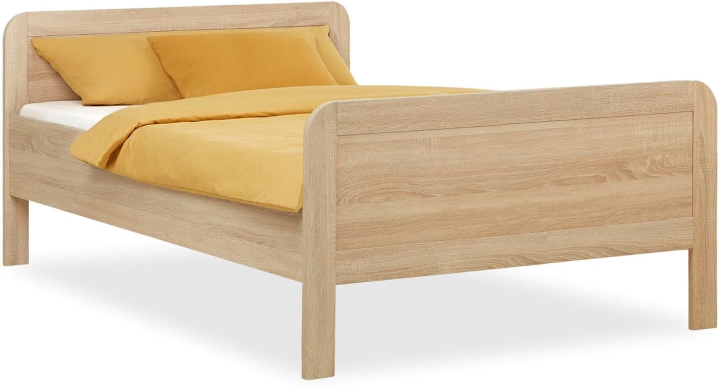 Homestyle4u Komfortbett Bett Senioren Seniorenbett 120x200 Komforthöhe Natur Holz erhöhter Einstieg extra hoch | Artikel 3120