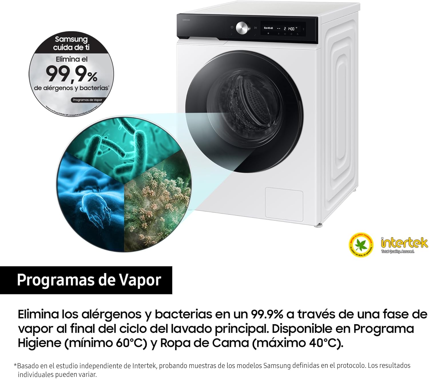 WW11DB7B94GEU3 Waschmaschine, 11 kg, SmartThings und AI Ecobubbe™, Klasse A, Weiß