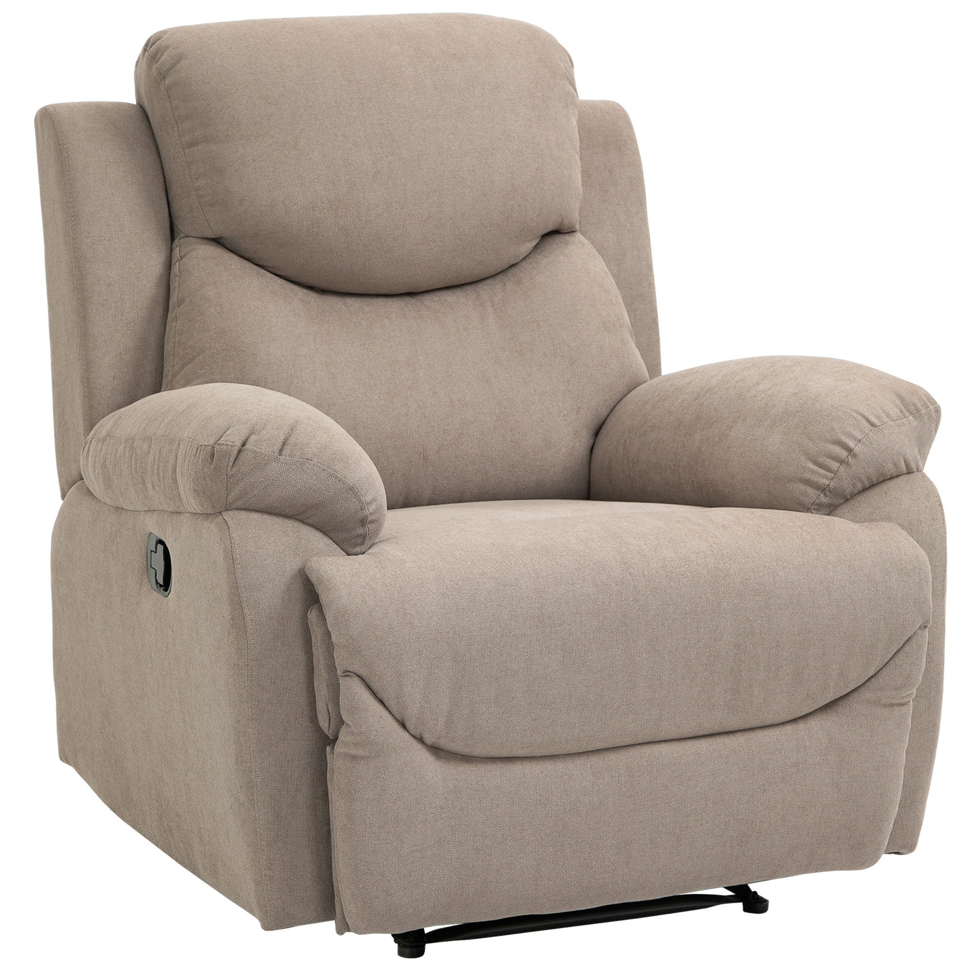 relaxfauteuil enkele sofa ligbed kantelbaar 150 ° TV-fauteuil linnen beige 97 x 96 x 105,5 cm